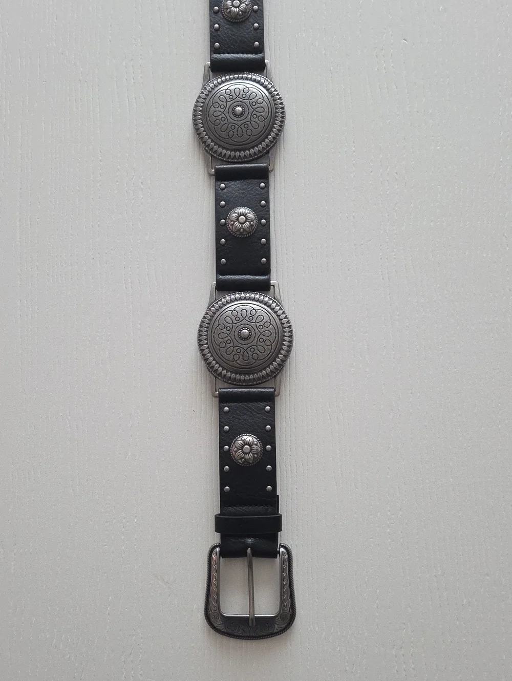 Black Belt with Decorative Silver Studs